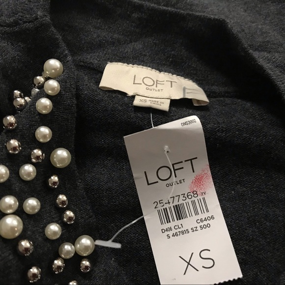 Loft Women’s Size XS Cardigan Gray Sweater - Picture 4 of 5